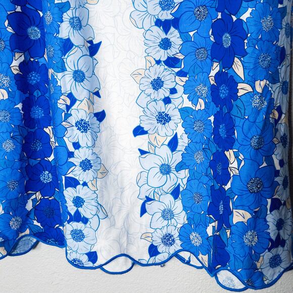 NEW Farm Rio Women’s Skirt Resort Dopamine Dressing Blue Floral Embroidered XL - Picture 5 of 8